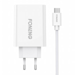 Foneng Kiirlaadija 1x USB EU43+ USB Type C kaabel
