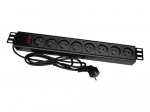 ALANTEC PZ081U3M pikendusjuhe 3 m 8 pistikupesaga Siseruumides Must