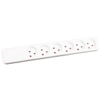 Garbot Plast Power Strip 6-way K-IT Outlet. White