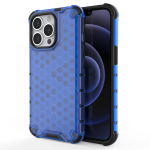 Hurtel Honeycomb Case armor cover with TPU Bumper for iPhone 13 Pro blue