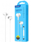 iKaku KSC-403 universaalne kerge HiFi-in-ear krvaklapid, 3,5 mm pistik ja mikrofon, 1,2 m, valge