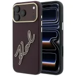 Case Karl Lagerfeld Smooth Big Resin Signature Logo for iPhone 18 Pro / 17 Pro Burgundy