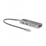 StarTech.com 3-port USB-C keskus 2,5 Gbps Etherneti ja 100W toite vljundi lbipseporti, USB 3.2 10Gbps, 2x USB-A/1x USB-C, kaasaskantav USB Type-C adapter keskus