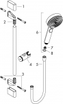 Hansgrohe Pulsify Select S Shower Set 105 3jet Relaxation EcoSmart Matt Black