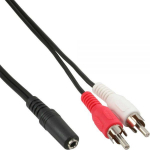 Intos InLine 2 x RCA isane 3,5 mm emane kaabel, 1,5 m (89940)