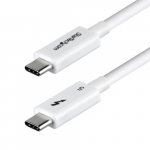 StarTech.com 3 jalga (1 m) Thunderbolt 5 kaabel, 80 Gbps/kuni 120 Gbps, 240W PD, 8K 60Hz, sertifitseeritud Thunderbolt kaabel, hilduv Thunderbolt 4/USB4/USB-C-ga valge