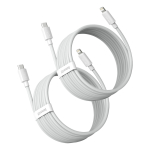 Baseus Simple Wisdom Lightning / USB-C kaabel 20W 1,5 m 2 tkk - Valge - OUTLET