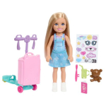 Barbie Club Chelsea Limitless Adventure nukku, skootri-reisikott ja tarvikud