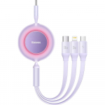 BASEUS kaabel 3in1 Type C Micro USB / Lightning / Type C PD QC4.0 3,5A 100W CAMJ010205 1,1 m lilla