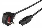 MicroConnect Power Cord UK - C15 2m Black Power UK BS-1363 - C15