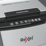 Rexel Optimum AutoFeed+ 100M Paper Shredder, Micro-cut shredding 2x15mm 55dB P-5 34L, Grey/Black