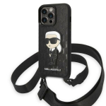 Karl Lagerfeld KLHCP14LSTKMK iPhone 14 Pro 6,1" tarna/must hardcase Monogram Ikonik Patch