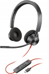 HP Blackwire 3320 Stereo USB-C Headset +USB-C/A Adapter