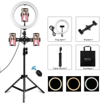 Puluz PKT3070B Ring LED Lamp 26cm with Tripod Mount 1,1m