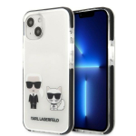 Karl Lagerfeld KLHCP13STPEKCW iPhone 13 mini 5.4" kvakaaneline biay/valge Karl AND Choupette