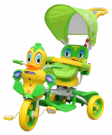 RoGer Duck Kids Tricycle With Handle Green
