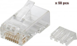 MicroConnect Modular Plug CAT6 Plug 8P8C Unshielded, 50pcs in one bag