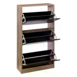 5five 3-drawer black oak-effect shoe cabinet