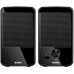 SVEN 312 USB-toitega (2x2W); Esipaneeli toitenupp ja helitugevuse reguleerimine