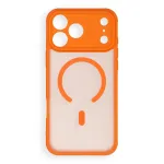 IPhone 17 Pro Max / 18 Pro Max jaoks meldud kaitsekott / tielik matt Mag Cover, hitub MagSafe, oran