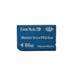 SANDISK Mlukaart Memory Stick Pro Duo Magicgate, 64MB, kasutatud, testitud, vormindatud, kogus
