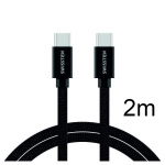 Swissten Tekstiil Universal Quick Charge 3.1 USB-C USB-C andmete ja laadimiskaabel 2m