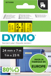 DYMO D1 lint 24 mm must kollasel, 7 m (S0720980)