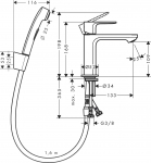 Hansgrohe Rebris E Bidette 110 Chrome