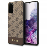 GUESS GUHCS67G4GLBR S20+ G985 pruun/brown hard case 4G Stripe Collection