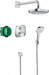Hansgrohe Croma Select E 180 2jet with Ecostat E Thermostat Chrome