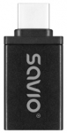 Savio Adapter AK-80 USB-C to USB-A mustkaskas