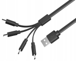Liibattaries Kiire kaabel, millel on 4 x USB-C pistikut liitiumioonakude jaoks (19 cm)