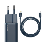 Baseus Super Si 1C kiirkargija USB Type C 20W Power Delivery + USB Type C - Lightning kaabel 1m sinine (TZCCSUP-B03) - OUTLET