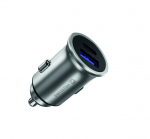 SWISSTEN Swissten 36W Metal Car Charger Adapter with Power Delivery USB-C + Quick Charge 3.0 For mobile phones and tablets