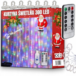 Extralink VALGUSKARDIN 300 LED 3X3 JULUKORISTUSED VRVILINE PUU KORDE