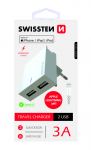 Swissten MFI Premium Apple Sertifitseeritud Reisislaadija USB 3A / 15W Lightning-kaabliga 1,2m