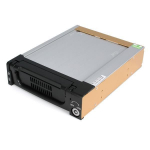 StarTech.com SATA HDD MOBILE RACK ENCLOSURE Black Aluminum 5.25in Rugged