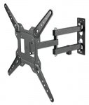 Manhattan Wall Mount for TV AND amp; Monitors (Full Motion), For Screens 32 to 55, VESA compatability: between 100x100mm and 400x400mm, Max 30kg, Check the screens dimensions of the four mounting holes on back to ensure it fits, Black, Backed by Lifetime