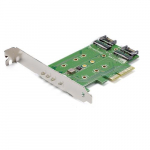 StarTech.com 3-pordi M.2 SSD (NGFF) adapterkort - 1 x PCIe (NVMe), 2 x SATA III M.2 - PCIe 3.0