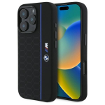 BMW BMHMP16X23SHEB iPhone 16 Pro Max 6.9" tarny/must hardcase Silicone Hexagon Blue Line MagSafe sinine joon