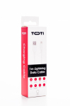 SEEK TOTI USB A Lightning, 1 m PVC andmekabel 2A (mitte-MFI), valge