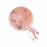 Richmond AND Finch kabel kokkupnev USB-C/mikroroosa marmor/roosa marmor CWTYPE-114