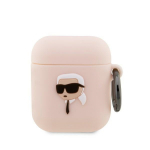 Karl Lagerfeld KLA2RUNIKP AirPods 1/2 kate rowy/roosa Silikoonist Karl Head 3D