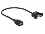 Delock 0,25 m 2xUSB2.0-A USB-kaabel USB 2.0 USB-A must