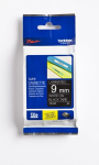 BROTHER TZe-325 kleeplint, 9 mm x 8 m, valge, musta taustaga (TZE325)