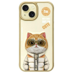 Nimmy Kaane iPhone 15 6.1" khaki Cool AND Cute 2.0 Cat