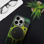 FORCELL F-PROTECT Levels with Dual Layer 4D technology, Military Drop-Test compatible with MagSafe for IPHONE 16 PRO MAX cyber green