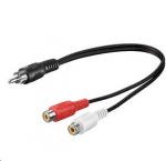 MicroConnect RCA - 2xRCA 0,20m M-F RCA - 2xRCA, M-F, RCA, 2 x