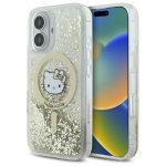 Hello Kitty HKHMP16SLGDIH iPhone 16 6.1" biay zoty/white gold hardcase Liquid Glitter Fever MagSafe