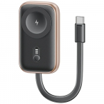 USAMS 2-1 CD245 induktiivne laadija Apple Watchile koos 1200mAh powerbankiga + USB-C kaabli tuhmiga